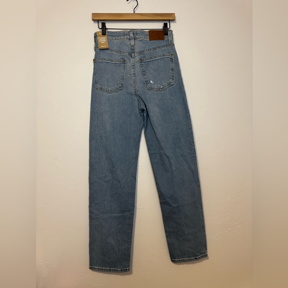 NEW Madewell the perfect vintage straight jean Distressed Women's size 25 - Picture 2 of 5